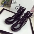 Dior BLACK GLAZED CALFSKIN ANKLE BOOT